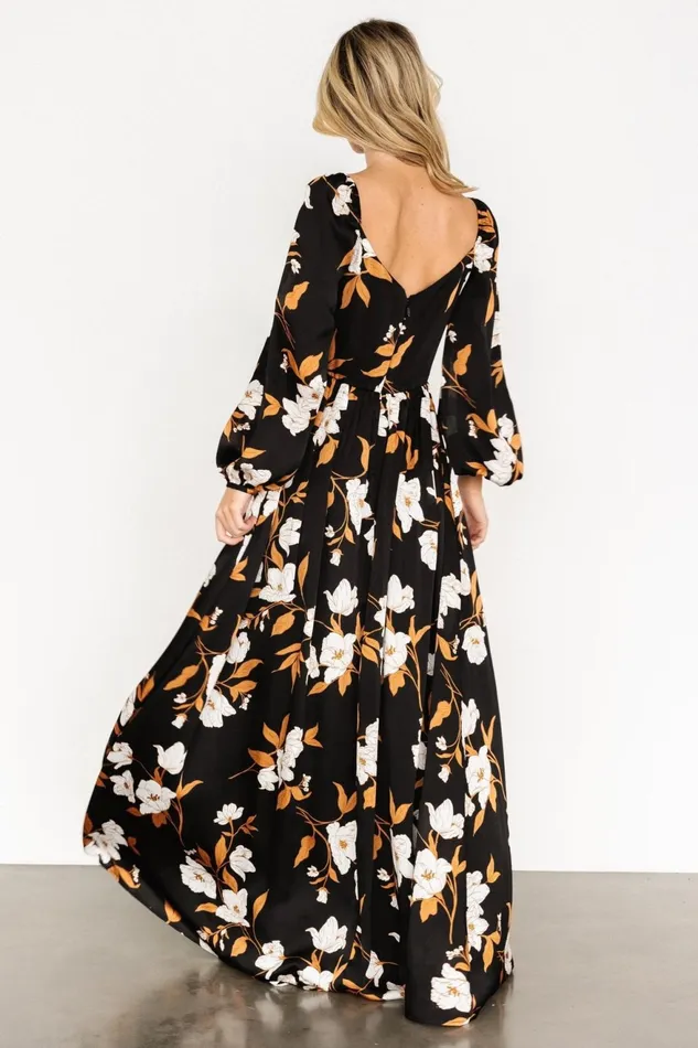 Women Maxi Dresses Baltic Born Tristan Maxi Dress Black Floral Women Maxi Dresses Baltic Born Tristan Maxi Dress Black Floral