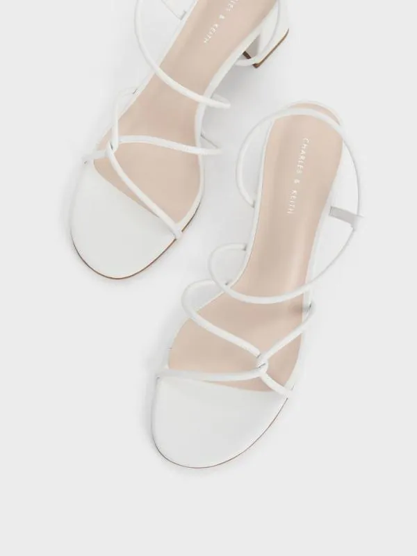Women Meadow Strappy Block Heel Sandals 8211 White CHARLES and KEITH Heels Women Meadow Strappy Block Heel Sandals 8211 White CHARLES and KEITH Heels