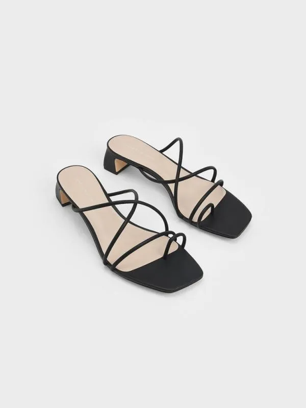Women Meadow Strappy Toe Ring Sandals 8211 Black CHARLES and KEITH Sandals Women Meadow Strappy Toe Ring Sandals 8211 Black CHARLES and KEITH Sandals