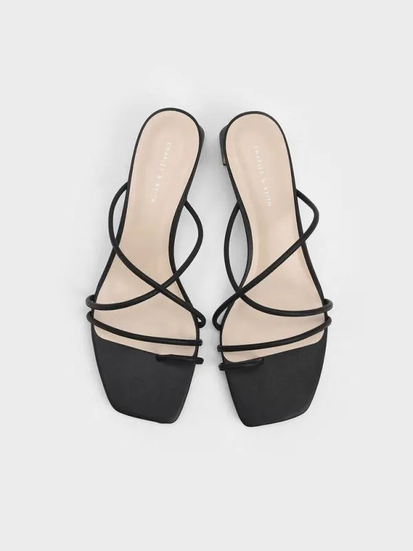 Women Meadow Strappy Toe Ring Sandals 8211 Black CHARLES and KEITH Sandals Women Meadow Strappy Toe Ring Sandals 8211 Black CHARLES and KEITH Sandals