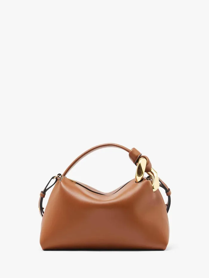 WomenMen Corner Bag JW Anderson JWA CORNER BAG 8211 LEATHER TOP HANDLE BAG Tan