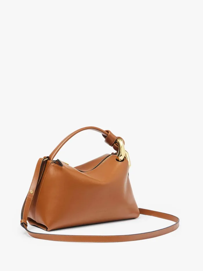 WomenMen Corner Bag JW Anderson JWA CORNER BAG 8211 LEATHER TOP HANDLE BAG Tan