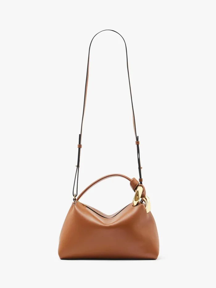 WomenMen Corner Bag JW Anderson JWA CORNER BAG 8211 LEATHER TOP HANDLE BAG Tan