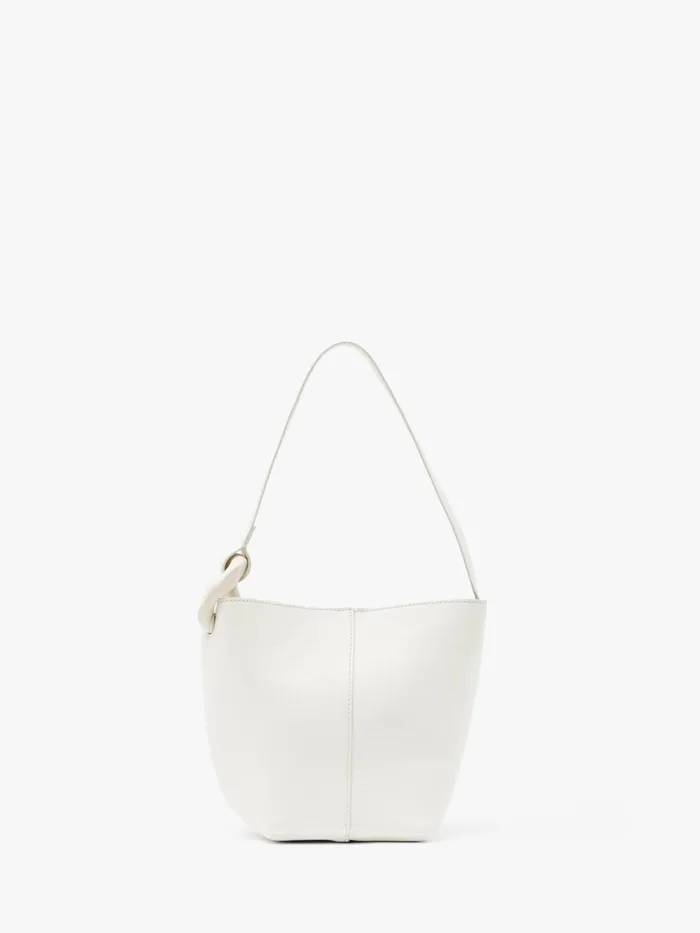 WomenMen Corner Bag JW Anderson SMALL JWA CORNER BUCKET 8211 LEATHER BUCKET BAG Off White