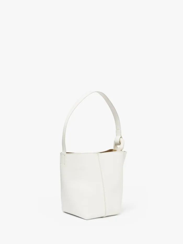 WomenMen Corner Bag JW Anderson SMALL JWA CORNER BUCKET 8211 LEATHER BUCKET BAG Off White WomenMen Corner Bag JW Anderson SMALL JWA CORNER BUCKET 8211 LEATHER BUCKET BAG Off White