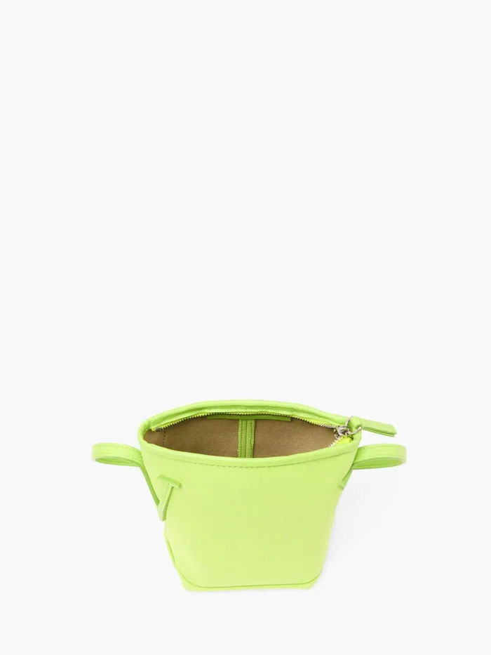 WomenMen Mini Bags and Clutches JW Anderson MINI ANCHOR HOBO 8211 COTTON CANVAS HANDLE BAG Lime WomenMen Mini Bags and Clutches JW Anderson MINI ANCHOR HOBO 8211 COTTON CANVAS HANDLE BAG Lime
