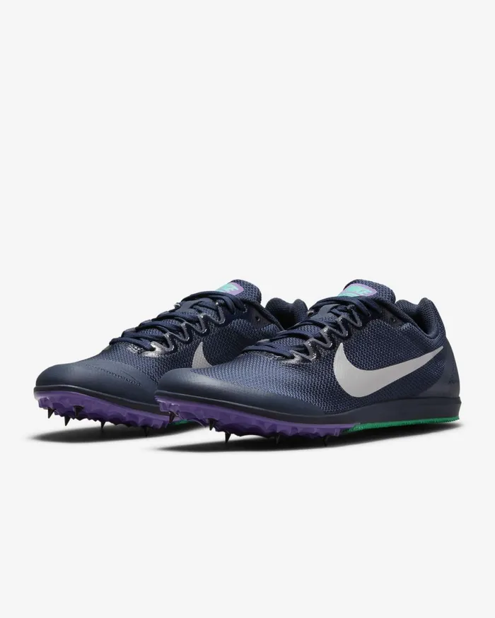 WomenMen Nike All Shoes Zoom Rival D 10 Obsidianwild Berryclear Emeraldmetallic Silver