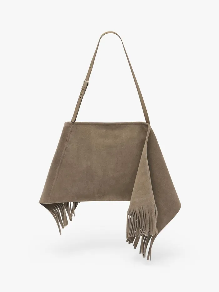 WomenMen Shoulder Bags JW Anderson MEDIUM SCARF BAG 8211 SUEDE SHOULDER BAG Cobblestone WomenMen Shoulder Bags JW Anderson MEDIUM SCARF BAG 8211 SUEDE SHOULDER BAG Cobblestone