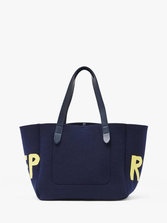WomenMen Tote Bags JW Anderson BELT TOTE BAG 8211 039REAL SLEEP039 SLOGAN SHOULDER BAG Navy WomenMen Tote Bags JW Anderson BELT TOTE BAG 8211 039REAL SLEEP039 SLOGAN SHOULDER BAG Navy