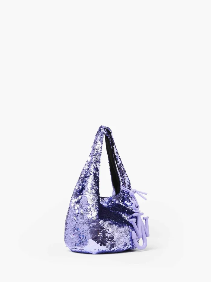 WomenMen Tote Bags JW Anderson MINI SEQUIN SHOPPER 8211 TOP HANDLE BAG Lavender