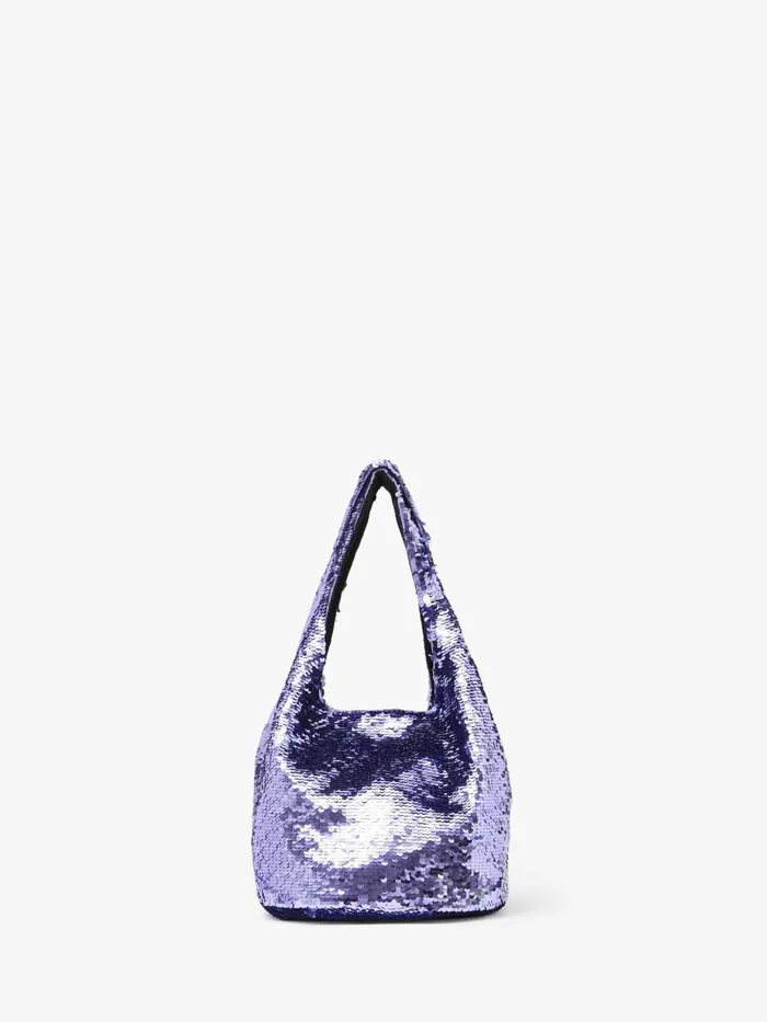 WomenMen Tote Bags JW Anderson MINI SEQUIN SHOPPER 8211 TOP HANDLE BAG Lavender