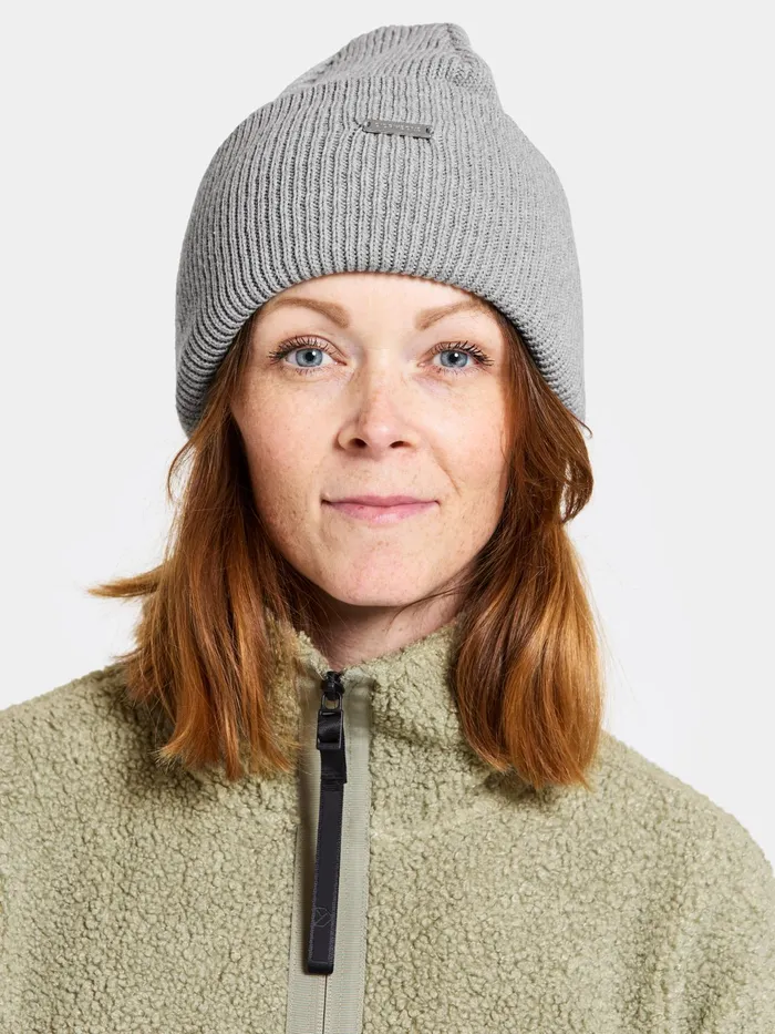 WomenMenYouth River Beanie Grey Melange Didriksons Hats and Caps