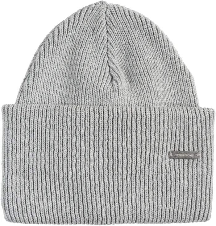 WomenMenYouth River Beanie Grey Melange Didriksons Hats and Caps