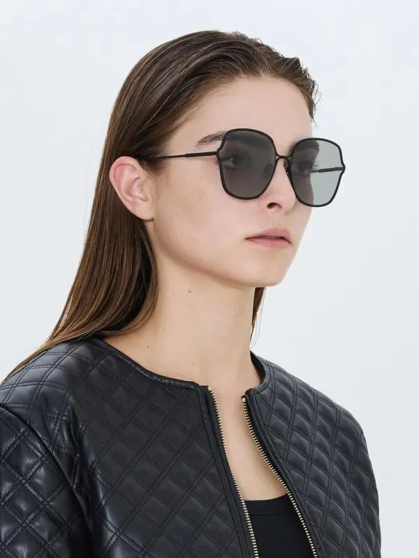 Women Metal Rim Butterfly Sunglasses 8211 Black CHARLES and KEITH Butterfly