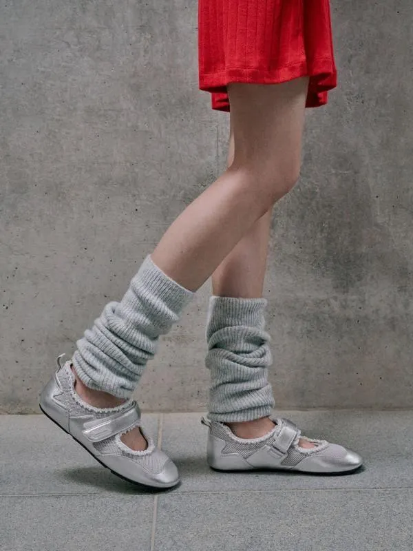 Women Metallic Mesh PearlEmbellished Mary Jane Sneakers 8211 Silver CHARLES and KEITH Sneakers