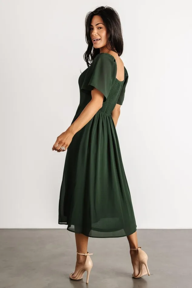 Women Midi Dresses Baltic Born Colette Sweetheart Midi Dress Evergreen Women Midi Dresses Baltic Born Colette Sweetheart Midi Dress Evergreen