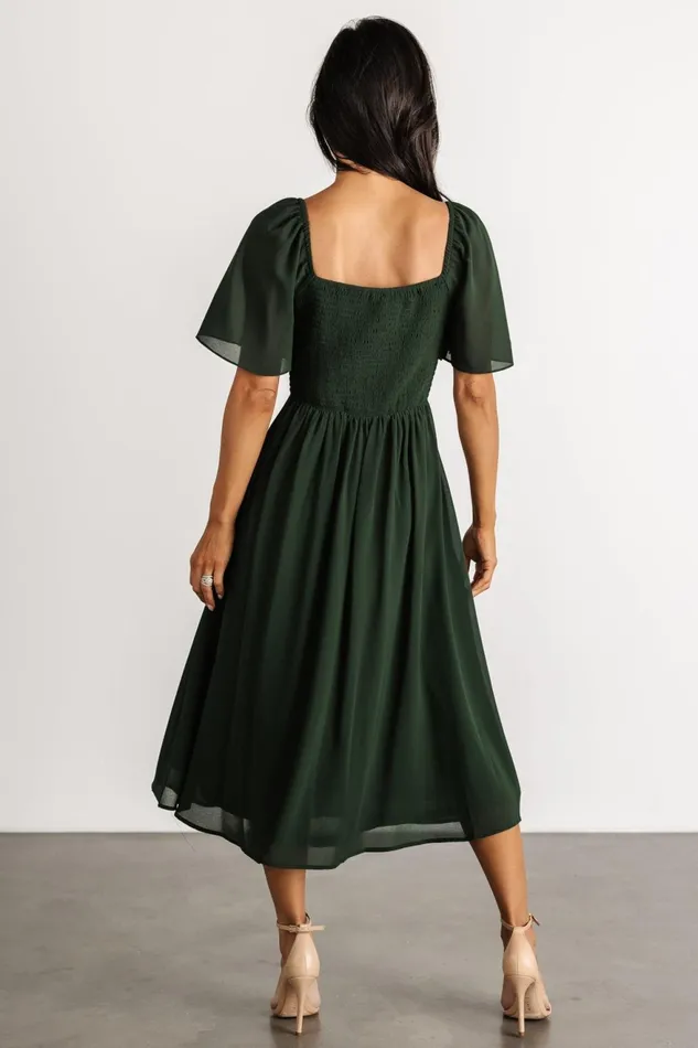 Women Midi Dresses Baltic Born Colette Sweetheart Midi Dress Evergreen Women Midi Dresses Baltic Born Colette Sweetheart Midi Dress Evergreen