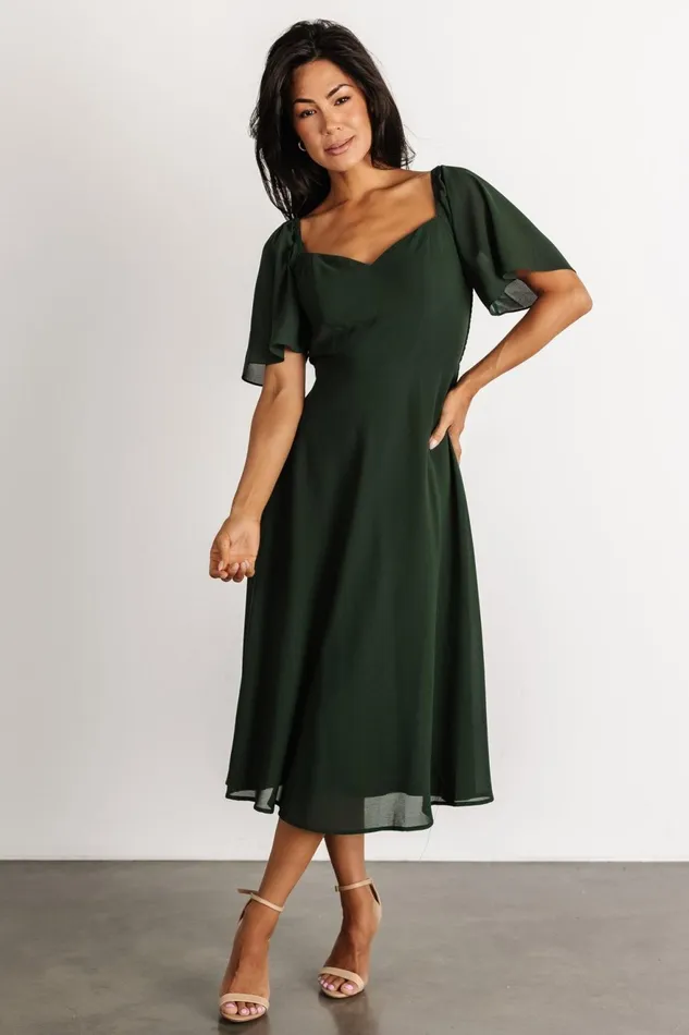 Women Midi Dresses Baltic Born Colette Sweetheart Midi Dress Evergreen Women Midi Dresses Baltic Born Colette Sweetheart Midi Dress Evergreen