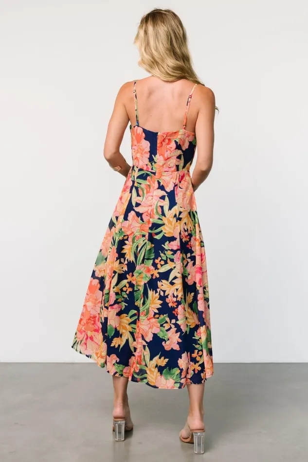 Women Midi Dresses Baltic Born Leilani Midi Dress Navy Floral Women Midi Dresses Baltic Born Leilani Midi Dress Navy Floral