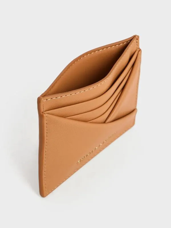Women Midori Geometric Card Holder 8211 Toffee CHARLES and KEITH Card Holders