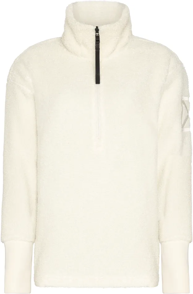 Women Monia Half Zip White Foam Didriksons Spring Jackets