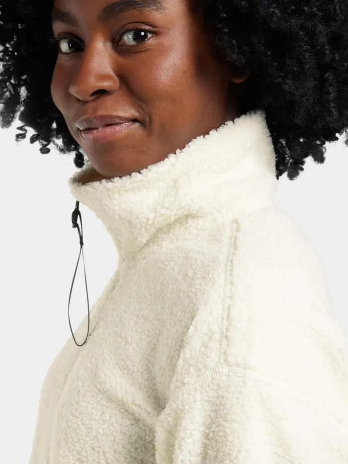 Women Monia Half Zip White Foam Didriksons Spring Jackets