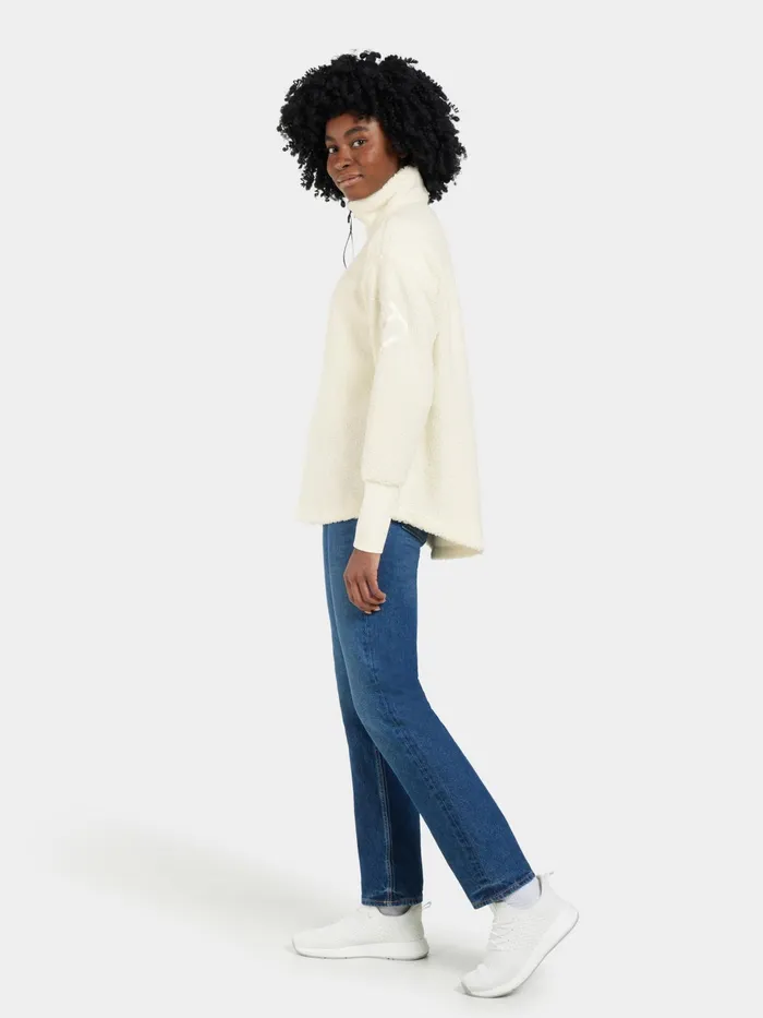 Women Monia Half Zip White Foam Didriksons Spring Jackets