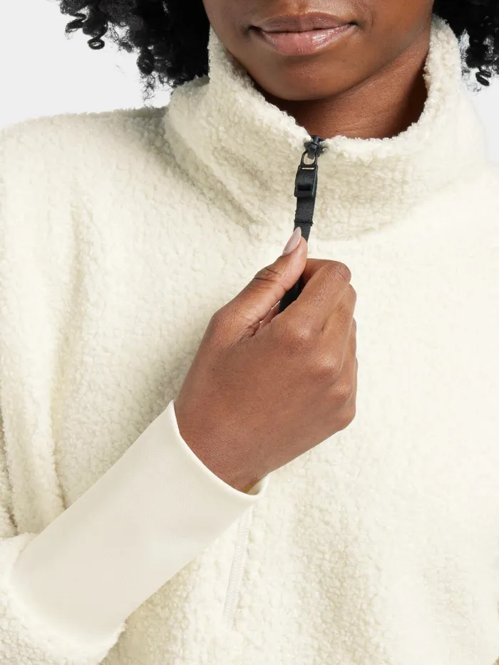 Women Monia Half Zip White Foam Didriksons Spring Jackets