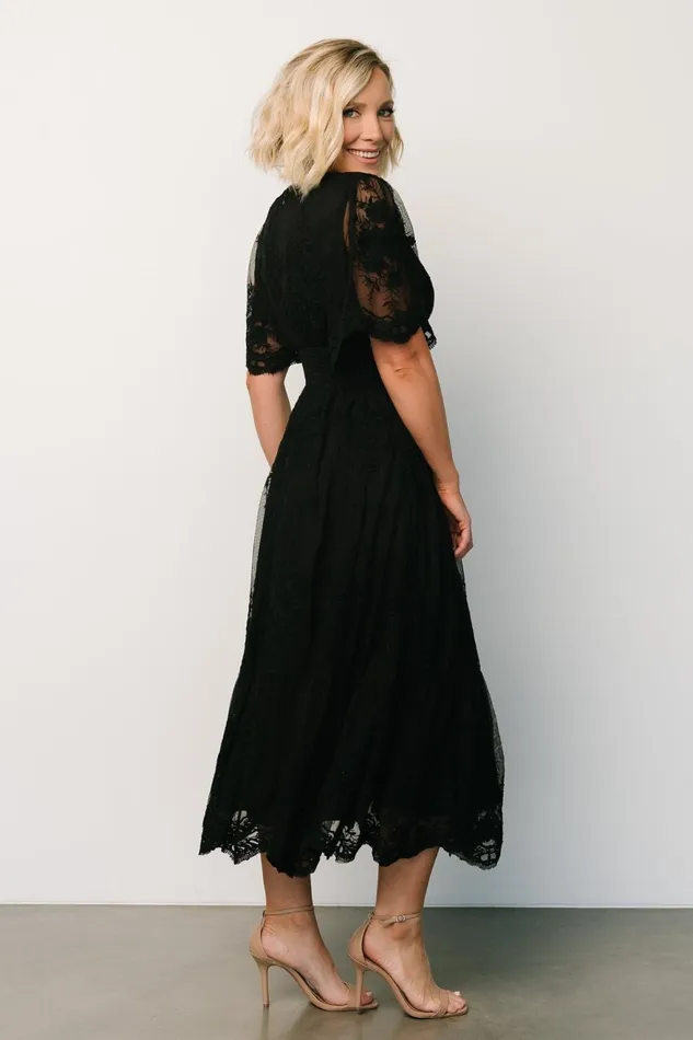 Women Mother Of The Bride Baltic Born Clarisa Lace Midi Dress Black Women Mother Of The Bride Baltic Born Clarisa Lace Midi Dress Black