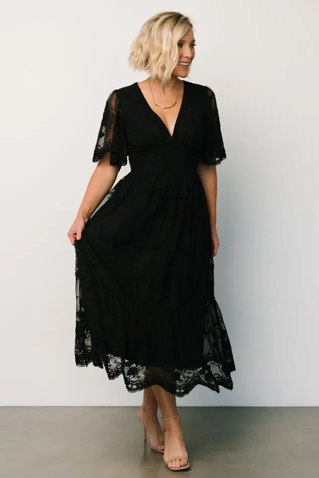 Women Mother Of The Bride Baltic Born Clarisa Lace Midi Dress Black Women Mother Of The Bride Baltic Born Clarisa Lace Midi Dress Black