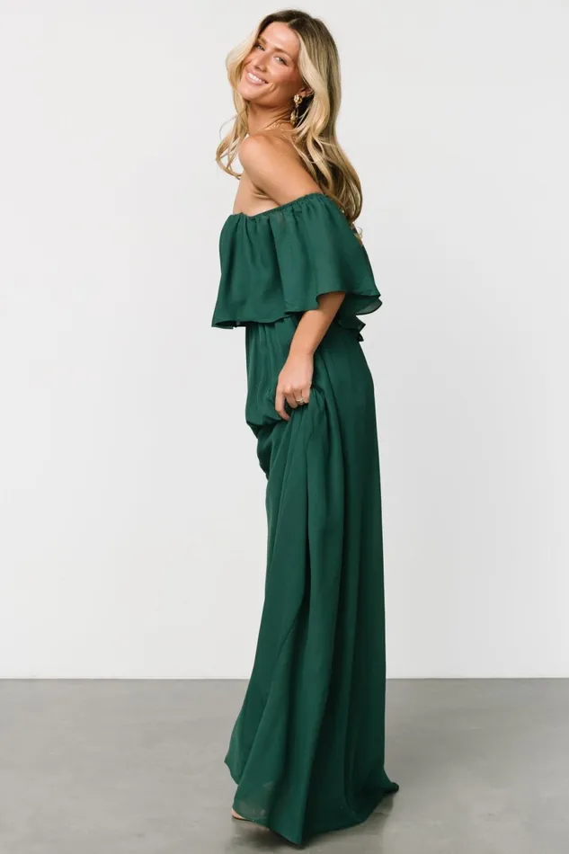 Women Mother Of The Bride Baltic Born Diana Off Shoulder Maxi Dress Emerald Women Mother Of The Bride Baltic Born Diana Off Shoulder Maxi Dress Emerald