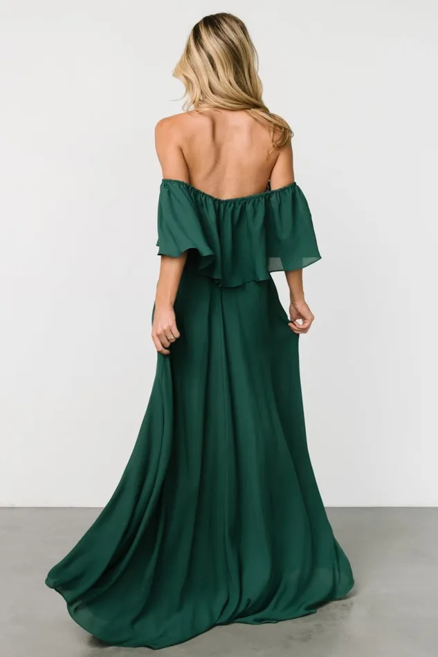 Women Mother Of The Bride Baltic Born Diana Off Shoulder Maxi Dress Emerald Women Mother Of The Bride Baltic Born Diana Off Shoulder Maxi Dress Emerald