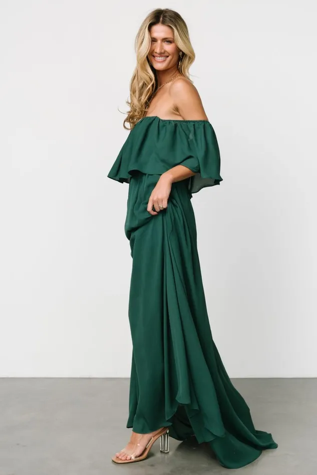 Women Mother Of The Bride Baltic Born Diana Off Shoulder Maxi Dress Emerald Women Mother Of The Bride Baltic Born Diana Off Shoulder Maxi Dress Emerald