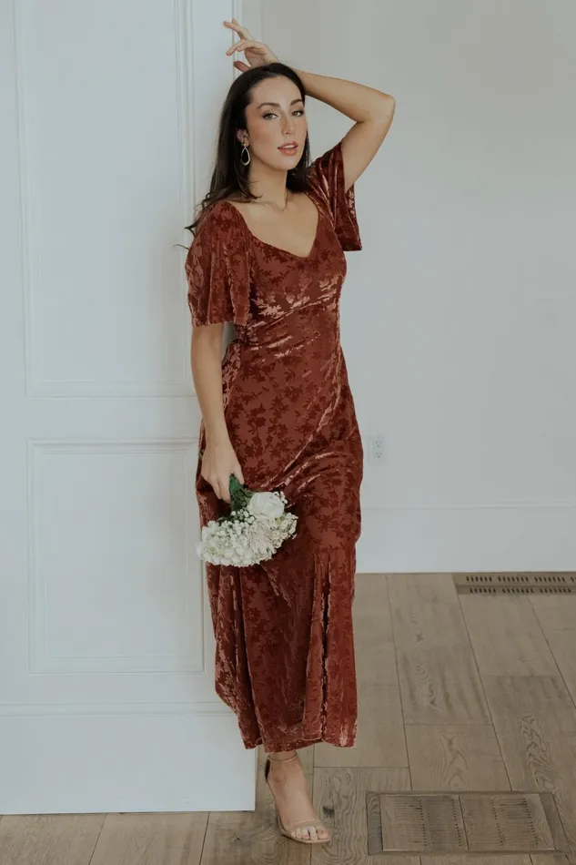 Women Mother Of The Bride Baltic Born Everley Velvet Maxi Dress Cinnamon Women Mother Of The Bride Baltic Born Everley Velvet Maxi Dress Cinnamon