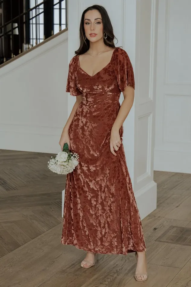 Women Mother Of The Bride Baltic Born Everley Velvet Maxi Dress Cinnamon Women Mother Of The Bride Baltic Born Everley Velvet Maxi Dress Cinnamon