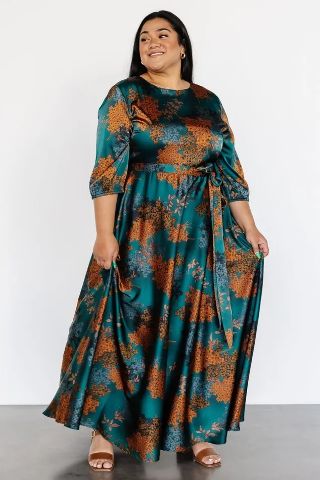 Women Mother Of The Bride Baltic Born Paula Satin Maxi Dress Jade Multi Women Mother Of The Bride Baltic Born Paula Satin Maxi Dress Jade Multi