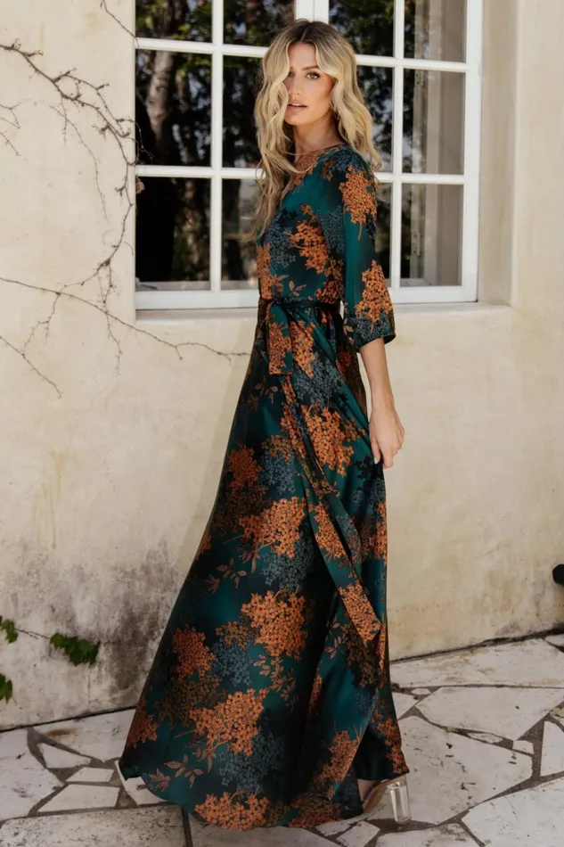 Women Mother Of The Bride Baltic Born Paula Satin Maxi Dress Jade Multi Women Mother Of The Bride Baltic Born Paula Satin Maxi Dress Jade Multi