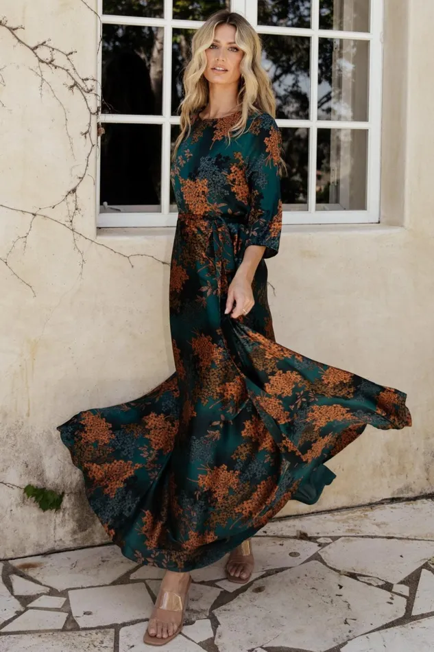 Women Mother Of The Bride Baltic Born Paula Satin Maxi Dress Jade Multi Women Mother Of The Bride Baltic Born Paula Satin Maxi Dress Jade Multi