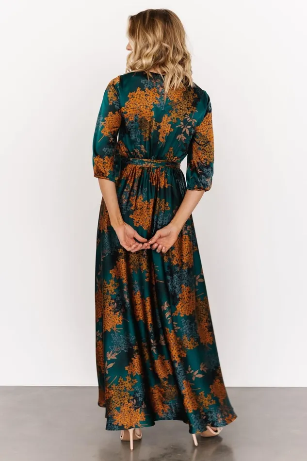 Women Mother Of The Bride Baltic Born Paula Satin Maxi Dress Jade Multi Women Mother Of The Bride Baltic Born Paula Satin Maxi Dress Jade Multi