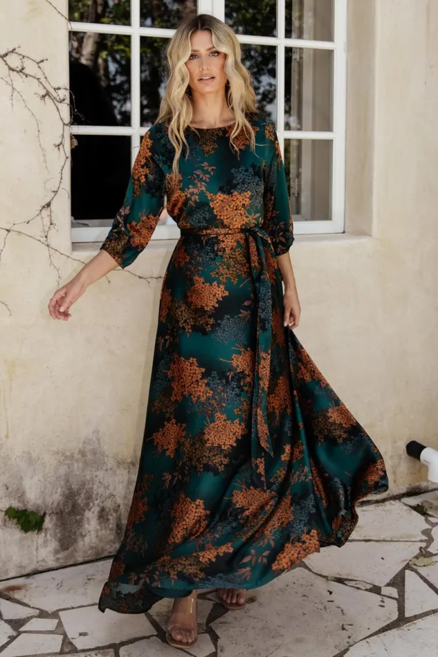 Women Mother Of The Bride Baltic Born Paula Satin Maxi Dress Jade Multi Women Mother Of The Bride Baltic Born Paula Satin Maxi Dress Jade Multi