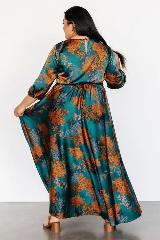 Women Mother Of The Bride Baltic Born Paula Satin Maxi Dress Jade Multi Women Mother Of The Bride Baltic Born Paula Satin Maxi Dress Jade Multi