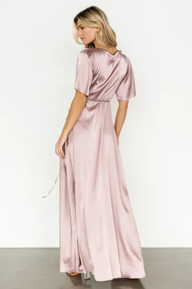 Women Mother Of The Bride Baltic Born Vara Satin Maxi Wrap Dress Lilac Women Mother Of The Bride Baltic Born Vara Satin Maxi Wrap Dress Lilac