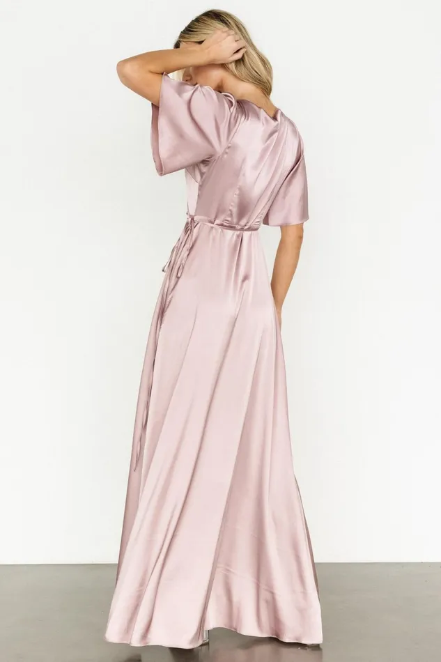Women Mother Of The Bride Baltic Born Vara Satin Maxi Wrap Dress Lilac Women Mother Of The Bride Baltic Born Vara Satin Maxi Wrap Dress Lilac