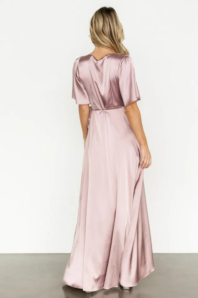Women Mother Of The Bride Baltic Born Vara Satin Maxi Wrap Dress Lilac Women Mother Of The Bride Baltic Born Vara Satin Maxi Wrap Dress Lilac