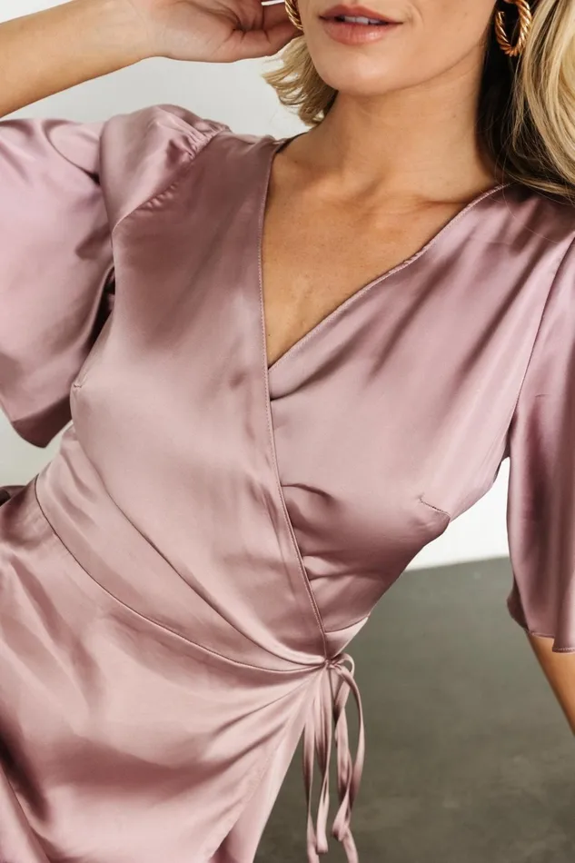 Women Mother Of The Bride Baltic Born Vara Satin Maxi Wrap Dress Lilac Women Mother Of The Bride Baltic Born Vara Satin Maxi Wrap Dress Lilac