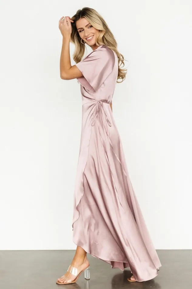 Women Mother Of The Bride Baltic Born Vara Satin Maxi Wrap Dress Lilac Women Mother Of The Bride Baltic Born Vara Satin Maxi Wrap Dress Lilac
