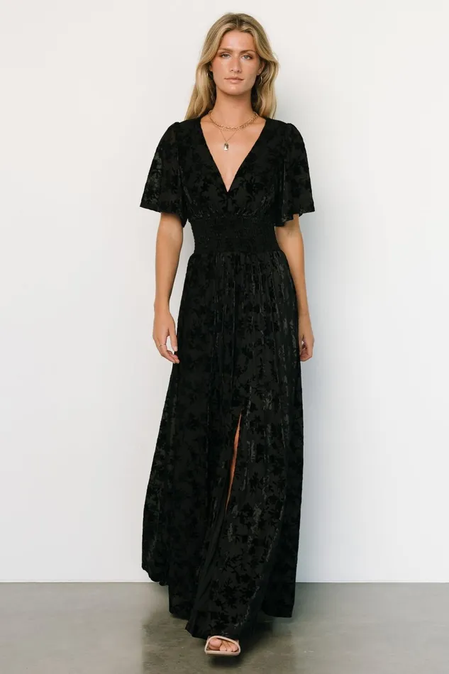 Women Mother Of The Bride Baltic Born Veronica Velvet Maxi Dress Black Women Mother Of The Bride Baltic Born Veronica Velvet Maxi Dress Black