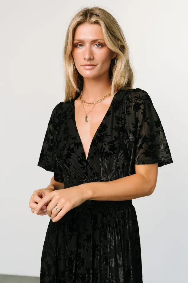 Women Mother Of The Bride Baltic Born Veronica Velvet Maxi Dress Black Women Mother Of The Bride Baltic Born Veronica Velvet Maxi Dress Black