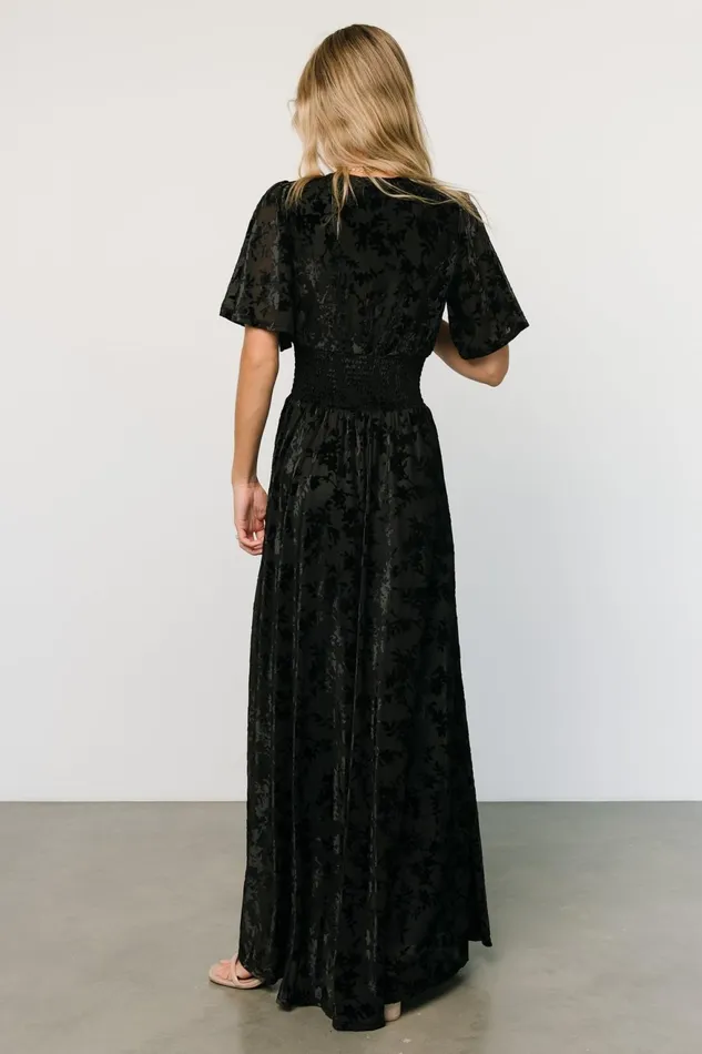 Women Mother Of The Bride Baltic Born Veronica Velvet Maxi Dress Black Women Mother Of The Bride Baltic Born Veronica Velvet Maxi Dress Black