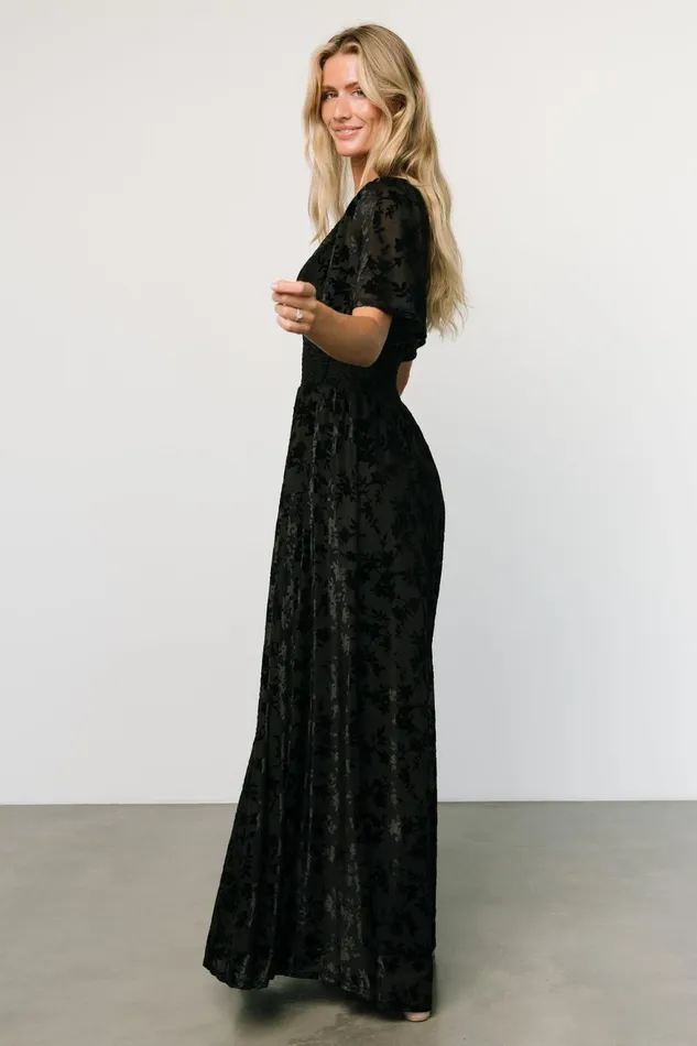 Women Mother Of The Bride Baltic Born Veronica Velvet Maxi Dress Black Women Mother Of The Bride Baltic Born Veronica Velvet Maxi Dress Black